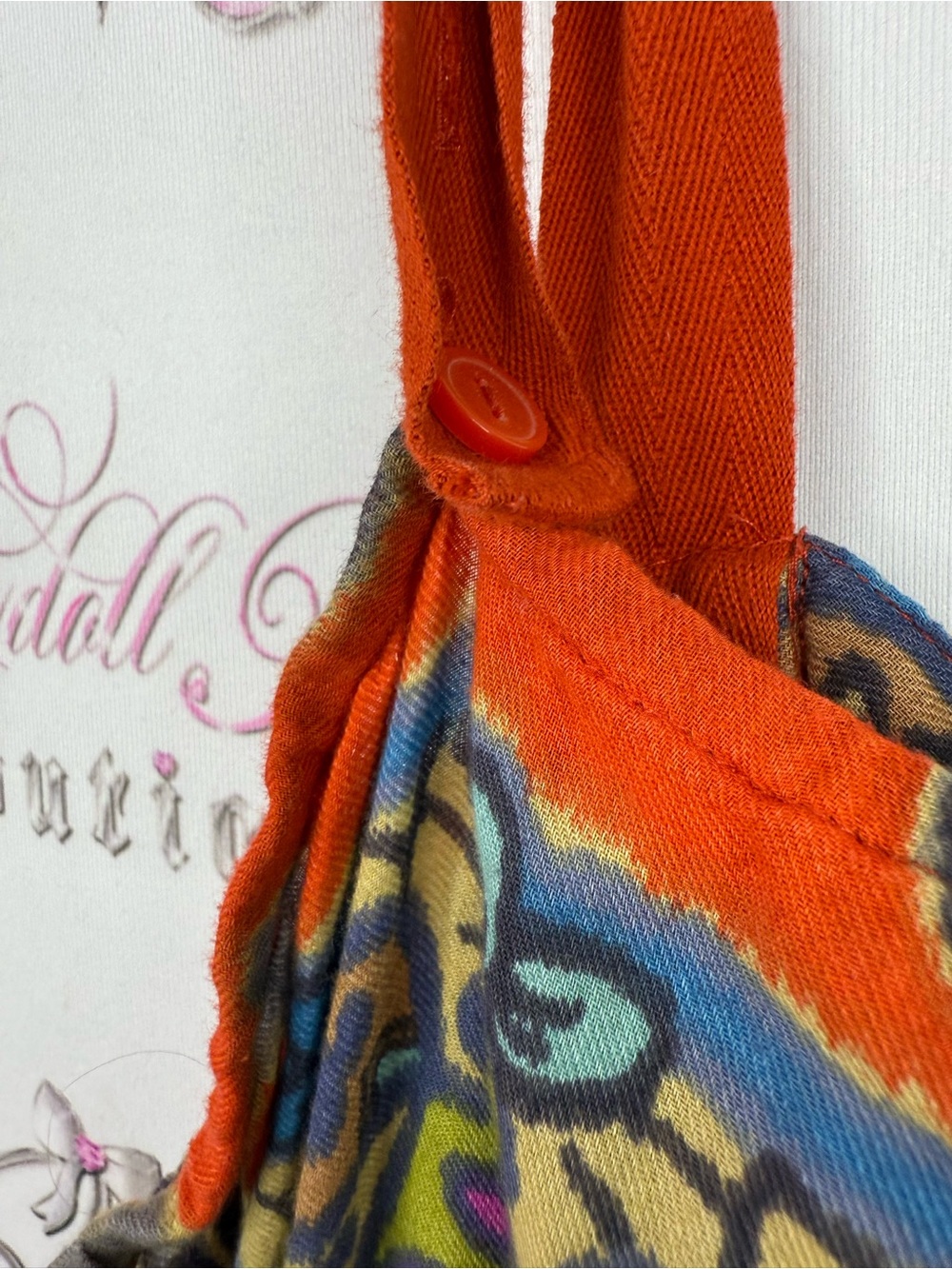 American Eagle Outfitters tank top Orange Floral-Print Cami with Blue Accents - Picture 7 of 10